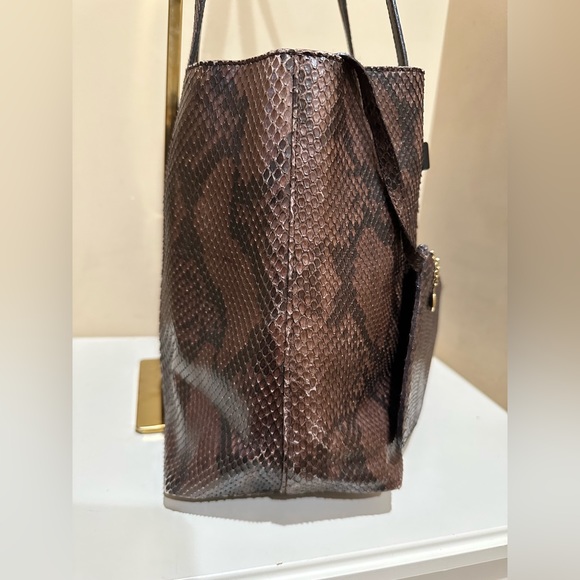Gucci Python Open Tote W/Attached Pouch - Picture 3 of 11